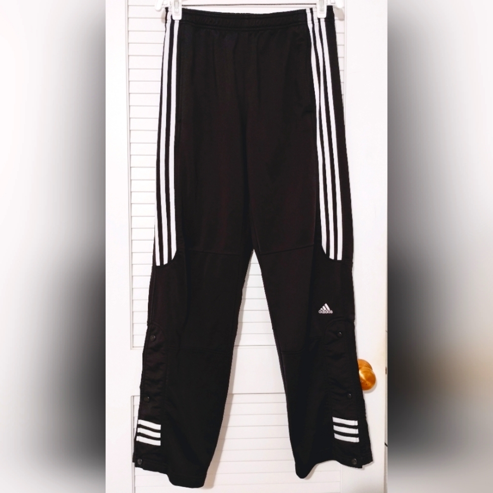 Y2K Adidas Trefoil Snap Hem Cuff, Lined, Running Track Training Pants.